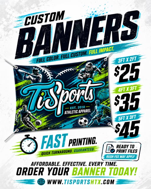 Custom team banners